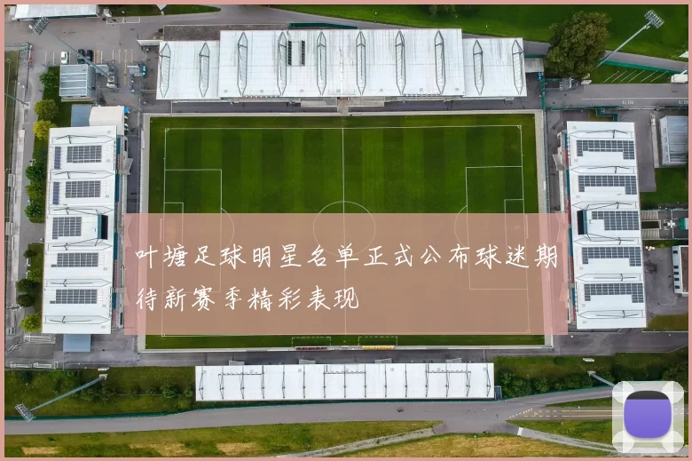 叶塘足球明星名单正式公布球迷期待新赛季精彩表现