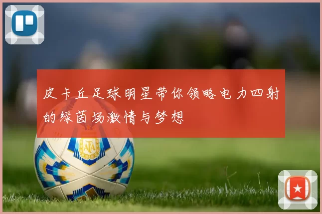 皮卡丘足球明星带你领略电力四射的绿茵场激情与梦想